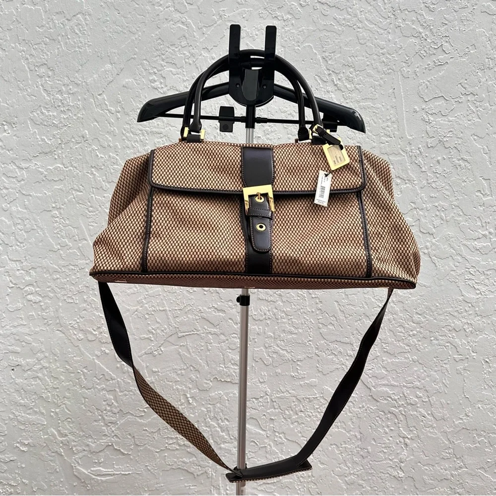 Adrienne Vittadini Tan and Black Men's Briefcase